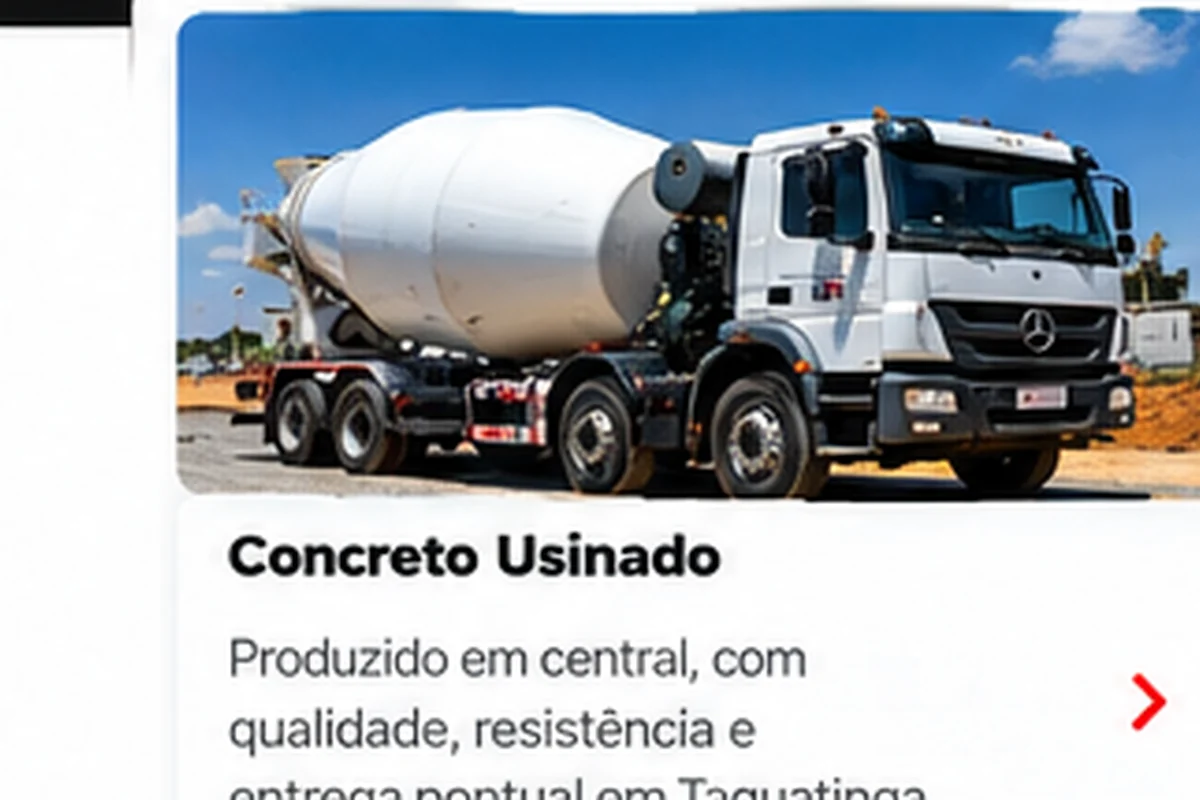 Concreto para piso em Taguatinga